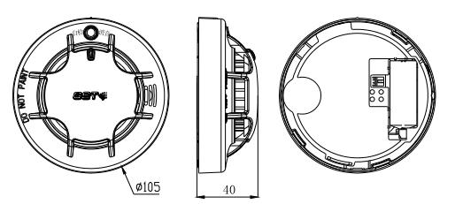 海灣JTY-GF-GSTN900-NB 獨立式光電感煙火災(zāi)探測報警器結(jié)構(gòu)示意圖